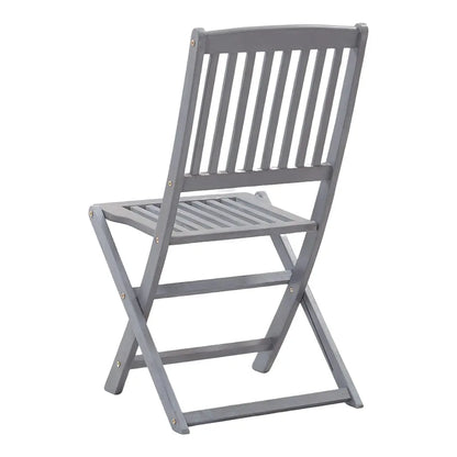 Folding Outdoor Chairs 8 pcs Solid Acacia Wood - Living with Luxury