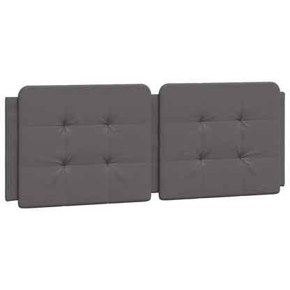 Bed Frame without Mattress Grey Faux Leather - Living with Luxury
