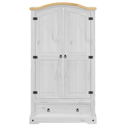 Wardrobe Corona White Solid Wood Pine Living with Luxury