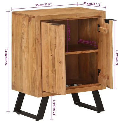 Sideboard with 2 Doors Solid Wood Acacia - Living with Luxury