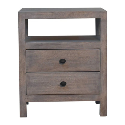 Acid Wash 2 Drawer Open Bedside Living with Luxury
