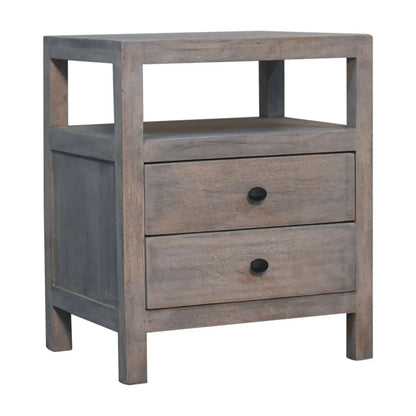 Acid Wash 2 Drawer Open Bedside Living with Luxury