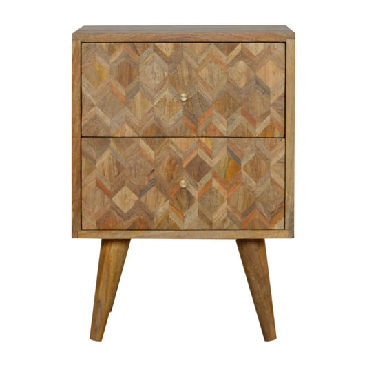 Assorted Oak-ish Bedside Living with Luxury