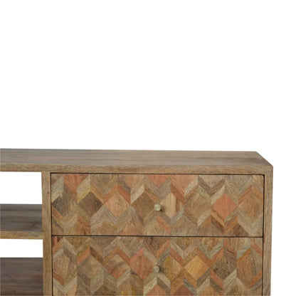 Assorted Oak-ish Media Unit Living with Luxury