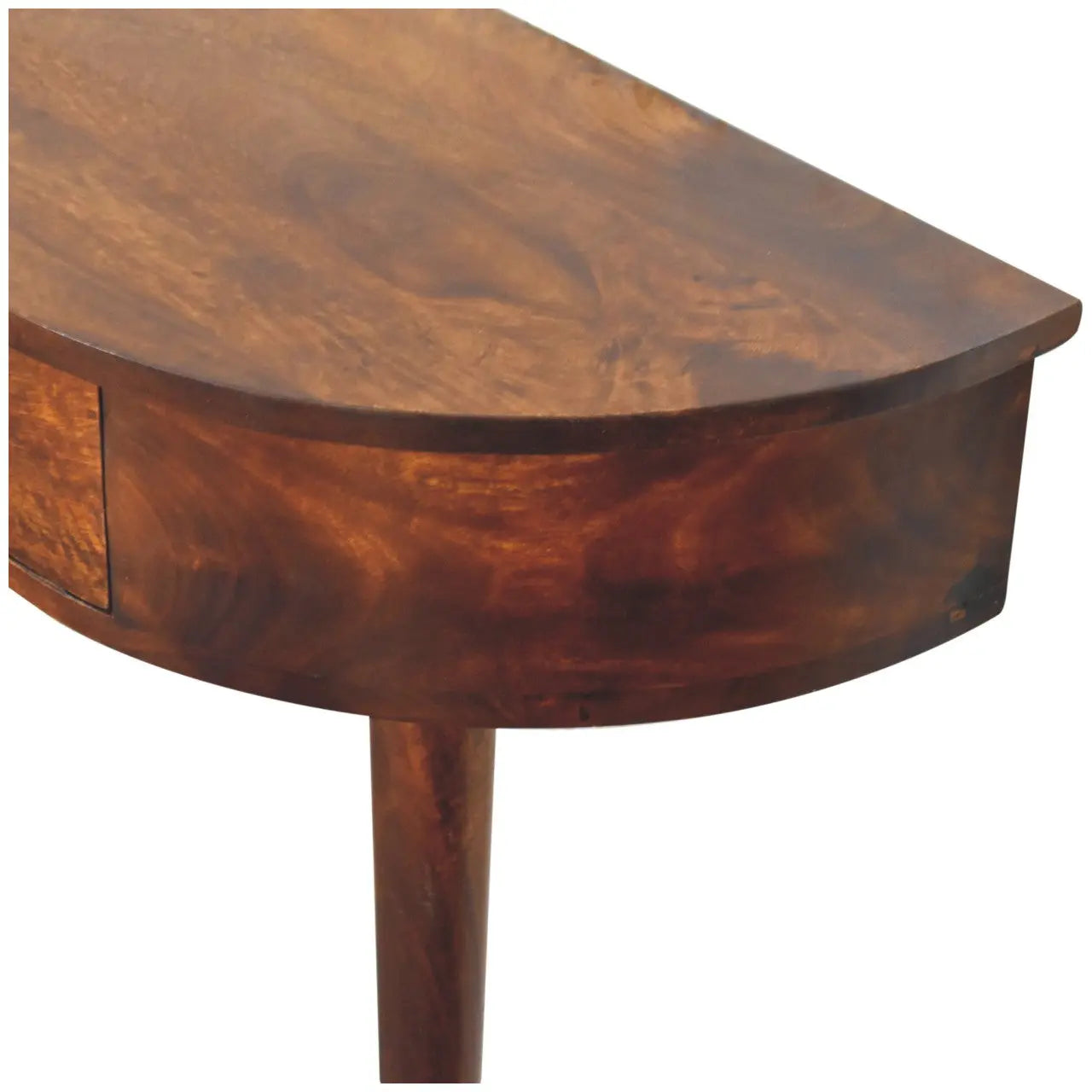 Backless Mounted Chestnut Console Living with Luxury