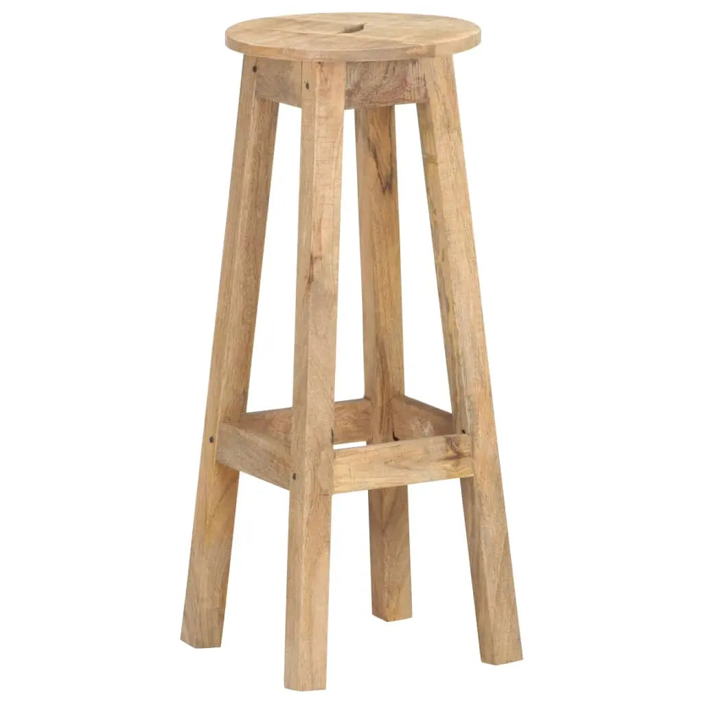 Bar Stools 2 pcs Solid Mango Wood Living with Luxury