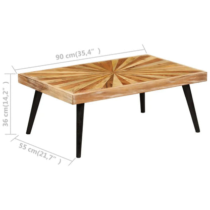 Coffee Table Solid Mango Wood Living with Luxury