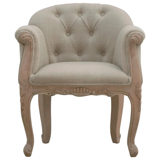 French Style Deep Button Chair - Living with Luxury