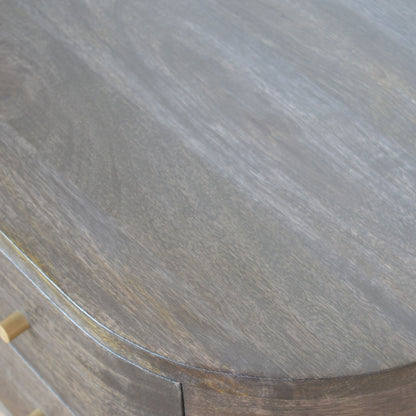 Ash Black Bedside with Brass Legs Living with Luxury