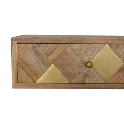Wall Mounted Brass Inlay Bedside - Living with Luxury