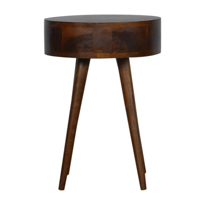 Nordic Chestnut Circular Bedside - Living with Luxury