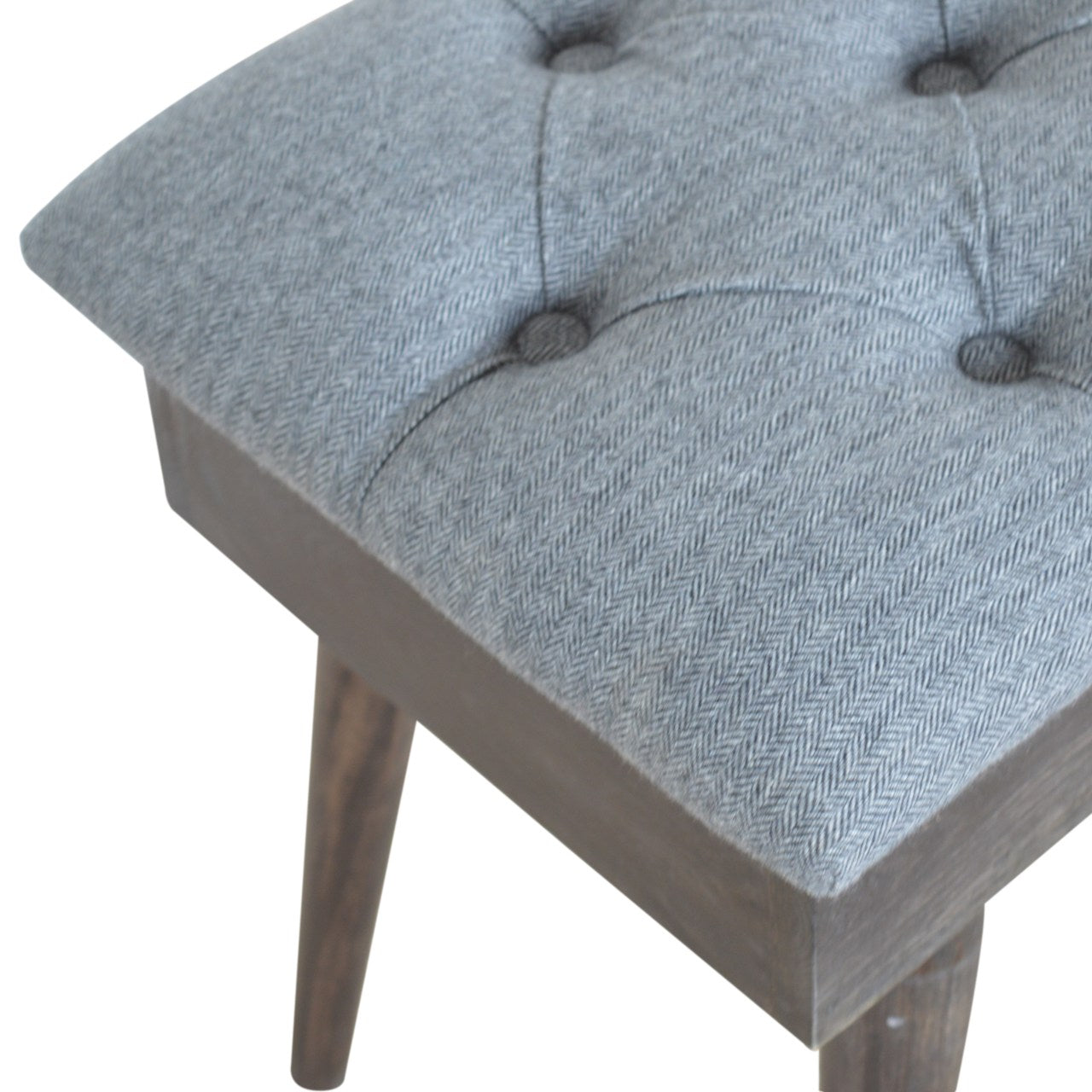 Black Tweed Storage Bench - Living with Luxury