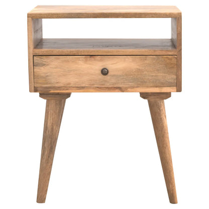 Modern Bedside with Open Slot - Living with Luxury