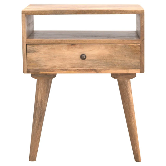 Modern Bedside with Open Slot - Living with Luxury