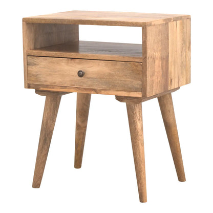 Modern Bedside with Open Slot - Living with Luxury