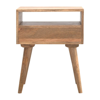 Modern Bedside with Open Slot - Living with Luxury