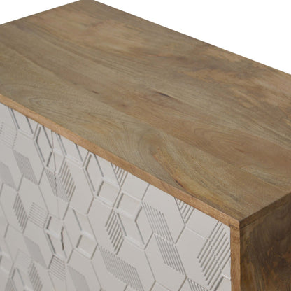 Acadia White Cabinet Living with Luxury