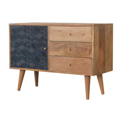 Acadia Black Cabinet with Drawers Living with Luxury