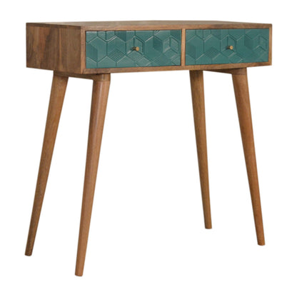 Acadia Teal Console Table Living with Luxury