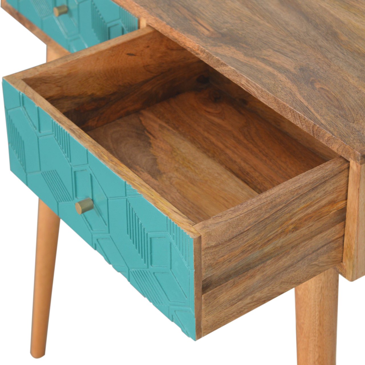 Acadia Teal Console Table Living with Luxury