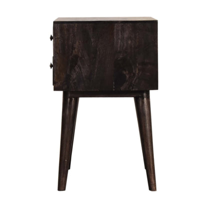 Ash Black Modern Solid Wood Bedside Living with Luxury