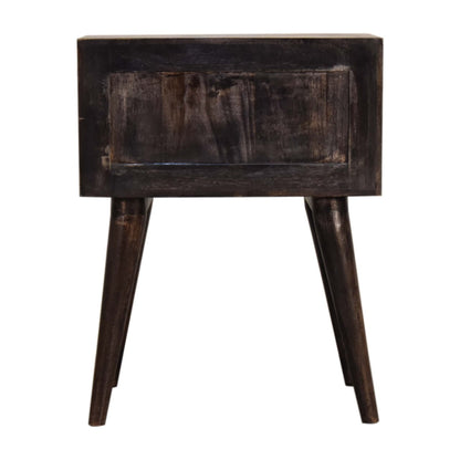 Ash Black Modern Solid Wood Bedside Living with Luxury