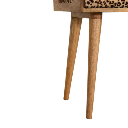 Leopard Velvet Tray Style Footstool - Living with Luxury
