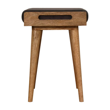Grey Velvet Tray Style Footstool - Living with Luxury