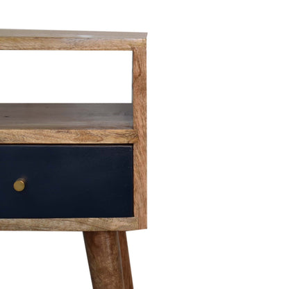 Mini Navy Blue Hand Painted Bedside - Living with Luxury
