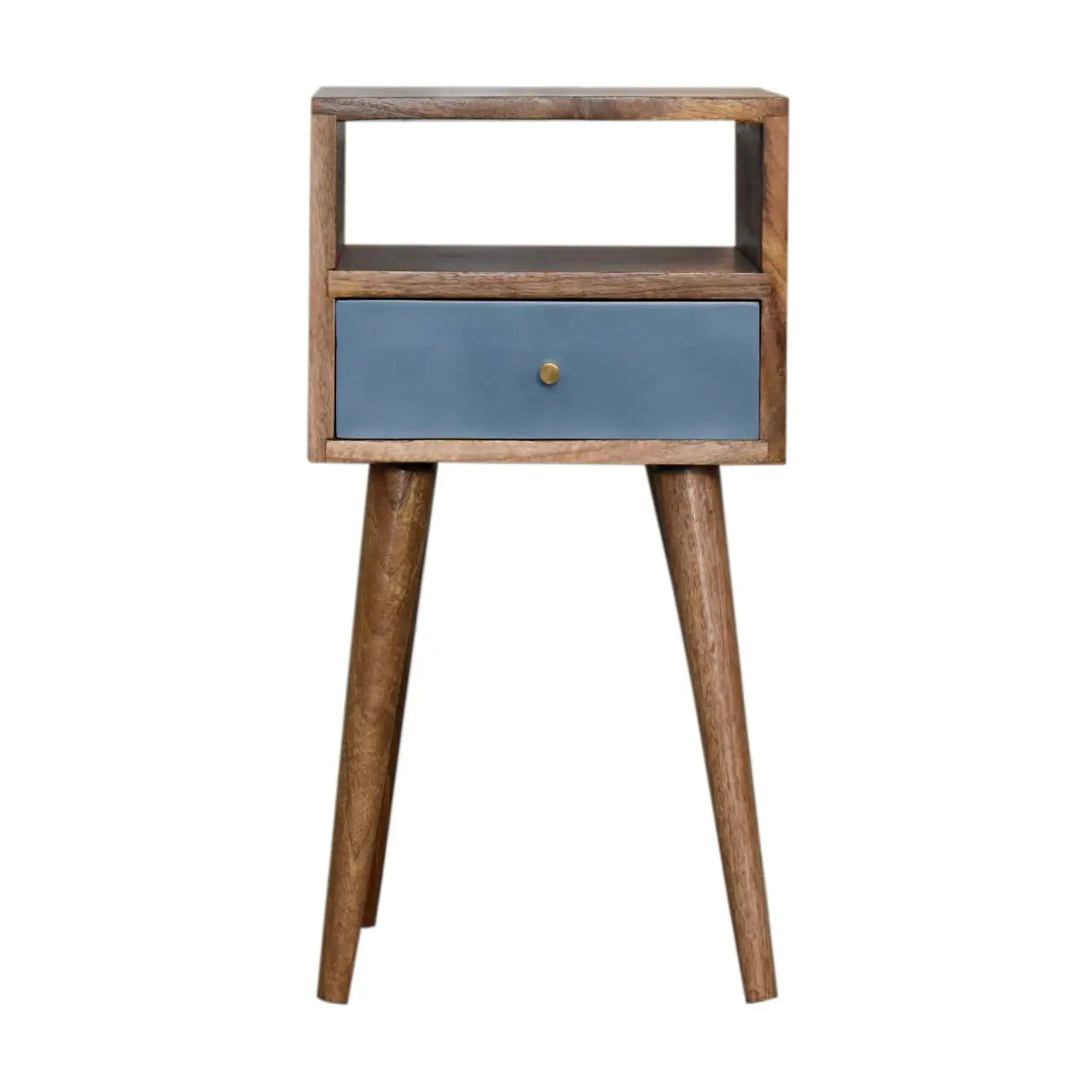Mini Blue Hand Painted Bedside - Living with Luxury