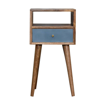 Mini Blue Hand Painted Bedside - Living with Luxury