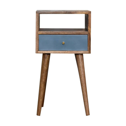 Mini Blue Hand Painted Bedside - Living with Luxury