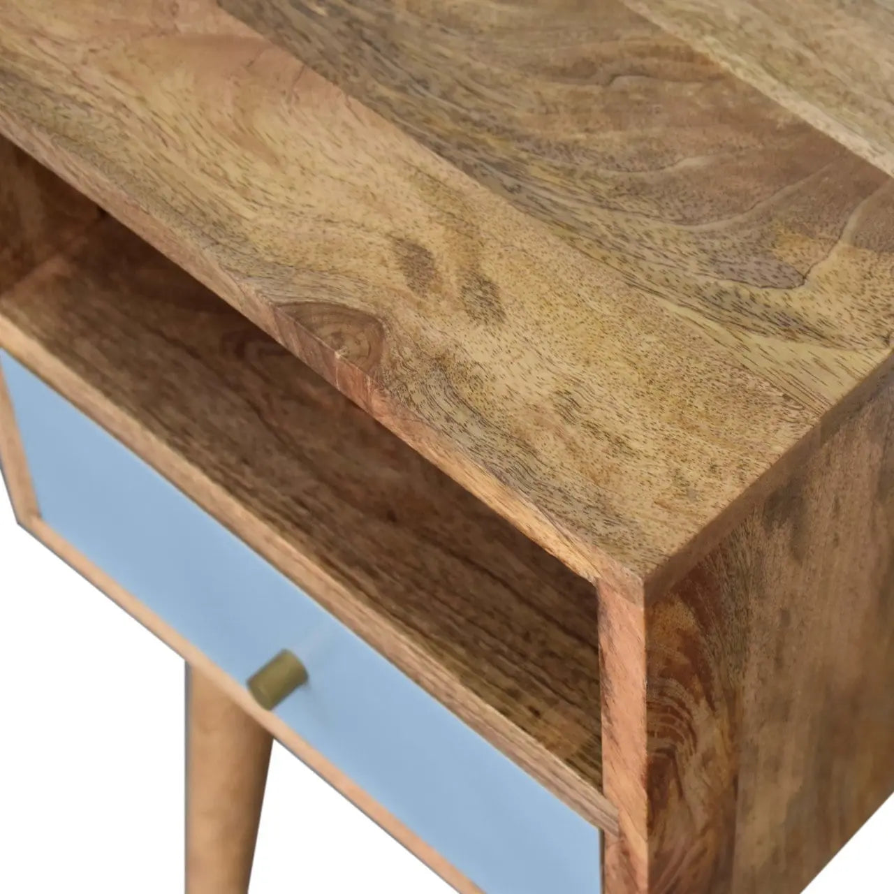 Mini Blue Hand Painted Bedside - Living with Luxury