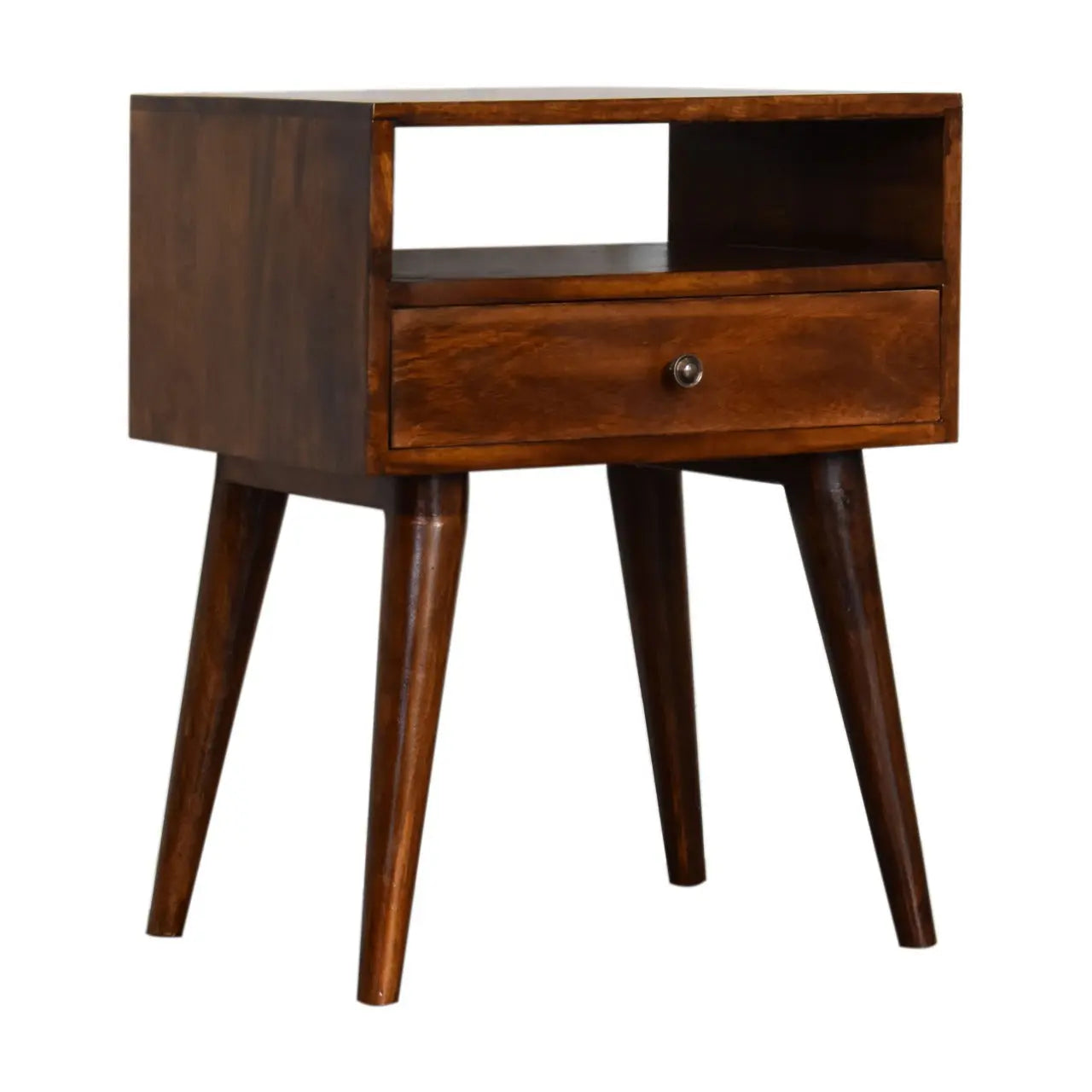 Modern Chestnut Solid Wood Bedside - Living with Luxury