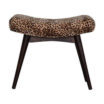 Leopard Print Curved Bench - Living with Luxury