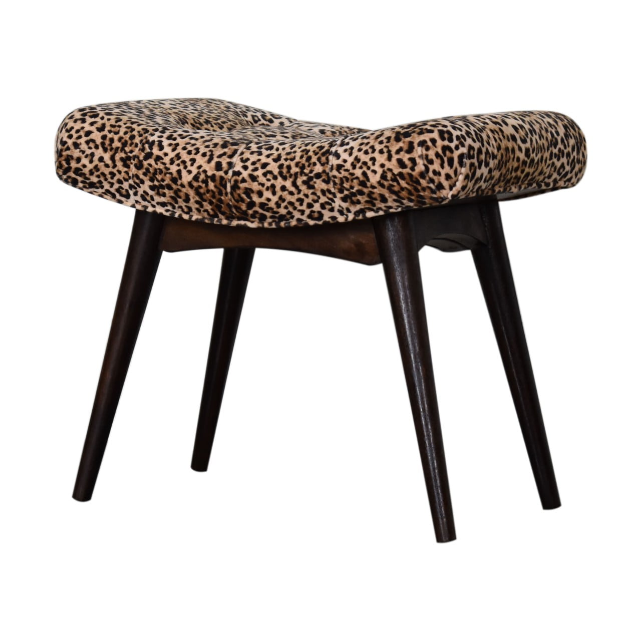 Leopard Print Curved Bench - Living with Luxury