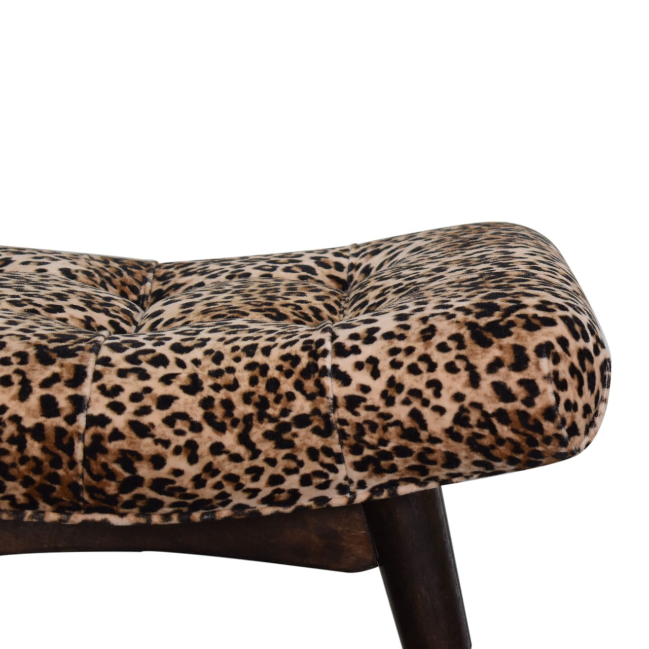 Leopard Print Curved Bench - Living with Luxury