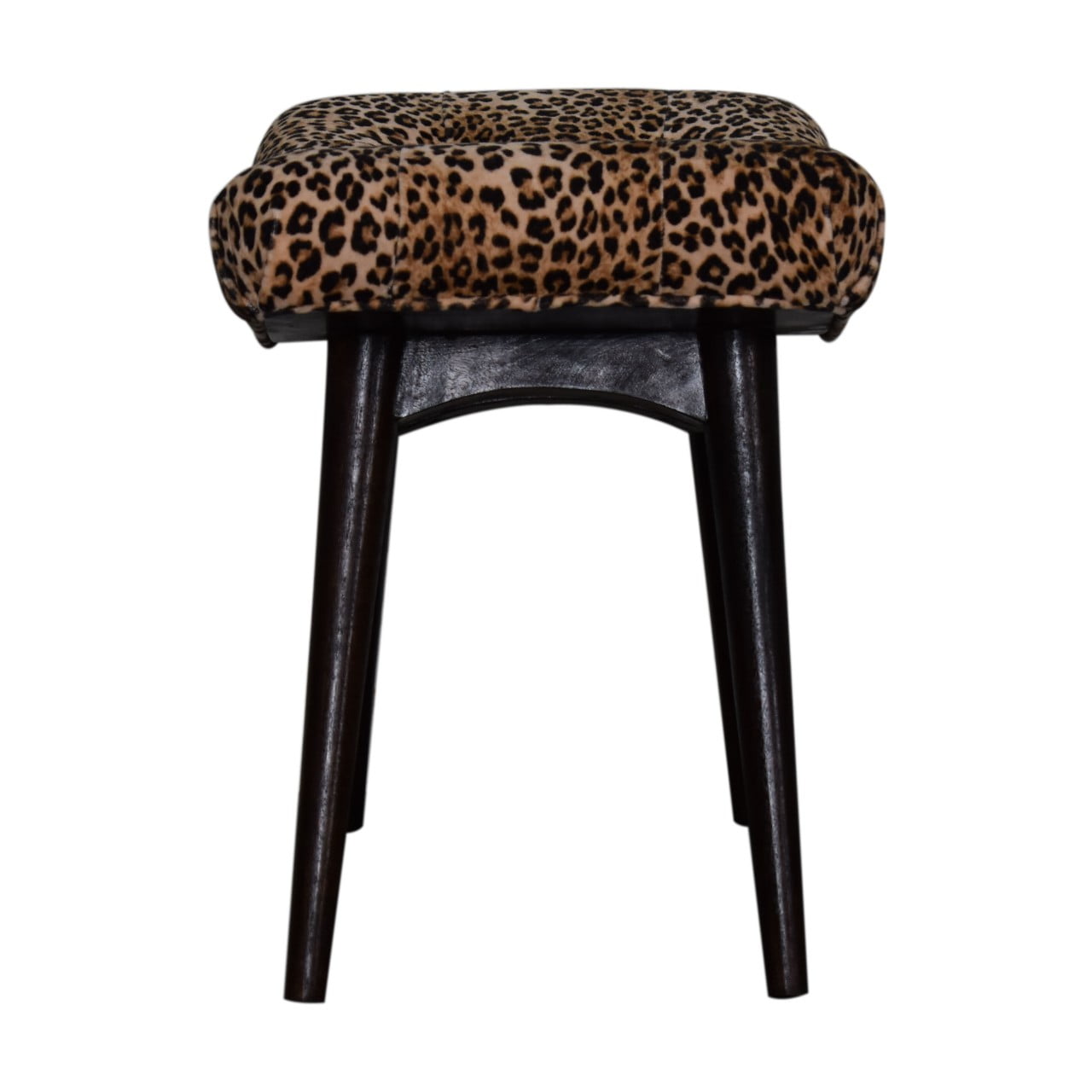 Leopard Print Curved Bench - Living with Luxury