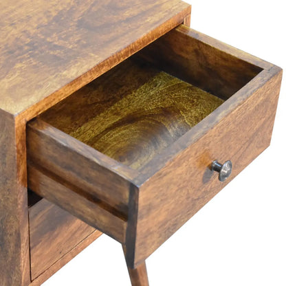Mini 2 Drawer Chestnut Bedside - Living with Luxury