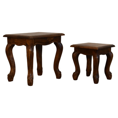 Chestnut French Style Stool Set - Living with Luxury