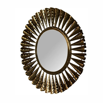 Brass Coned Mirror - Living with Luxury