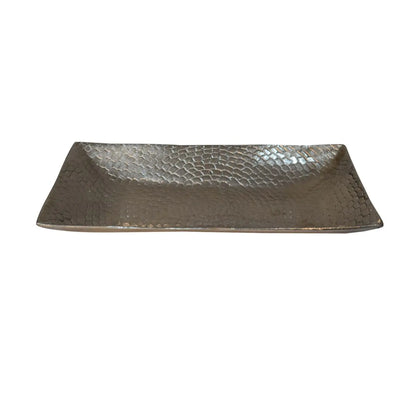 Battered Nickle Tray - Living with Luxury