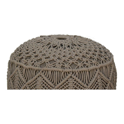Crotchet Grey Footstool - Living with Luxury