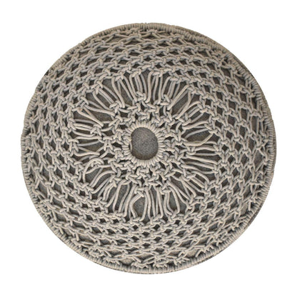 Crotchet Grey Footstool - Living with Luxury