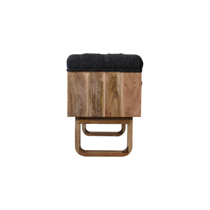 'U' Black Tweed Pineapple Bench Living with Luxury