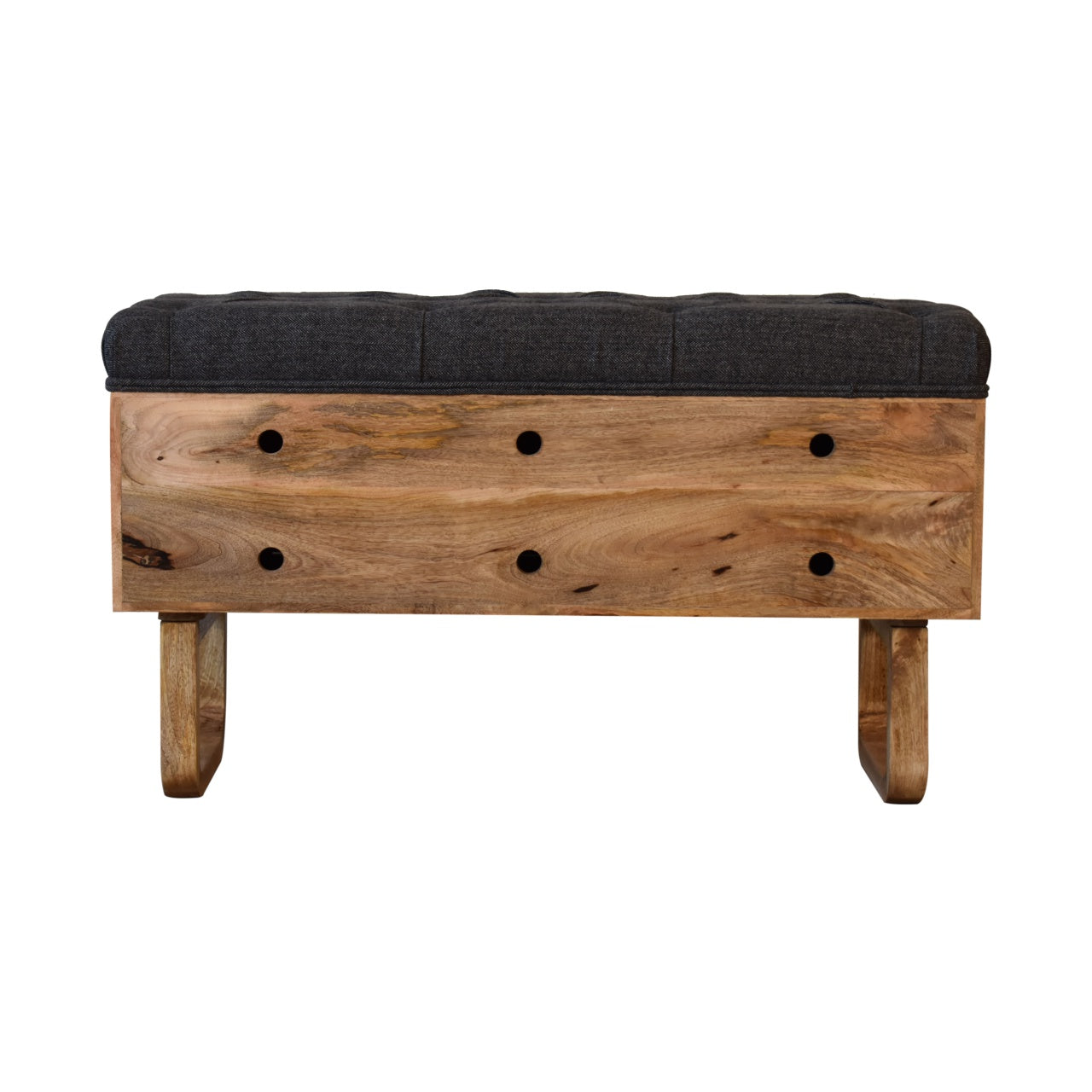 'U' Black Tweed Pineapple Bench Living with Luxury