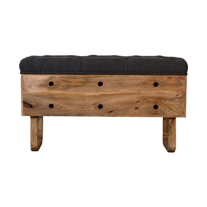 'U' Black Tweed Pineapple Bench Living with Luxury