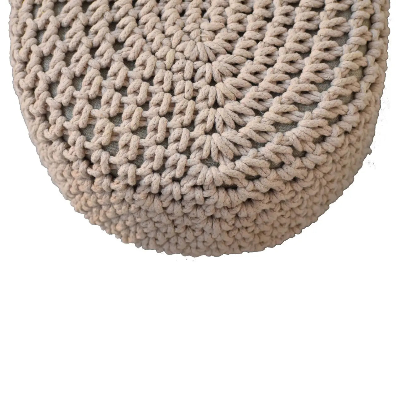 Keeva Beige Oblong Footstool - Living with Luxury