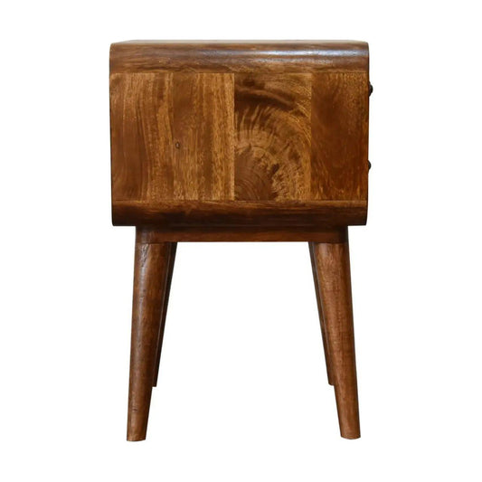 Curved Chestnut Bedside - Living with Luxury