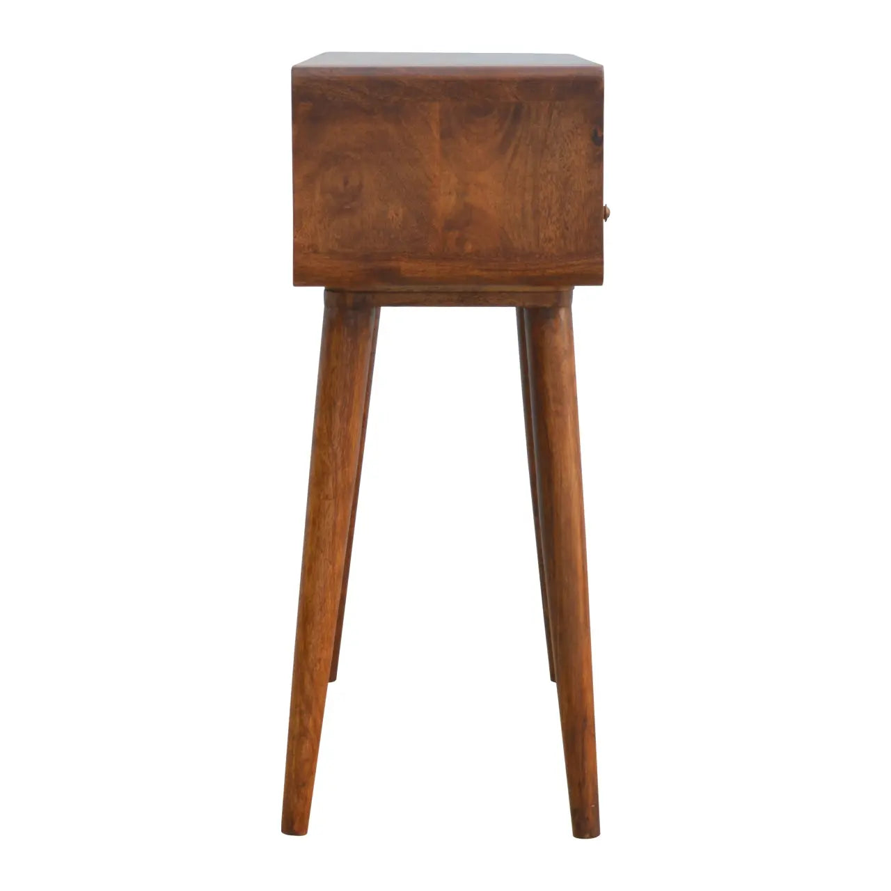 Curved Chestnut Console Table - Living with Luxury